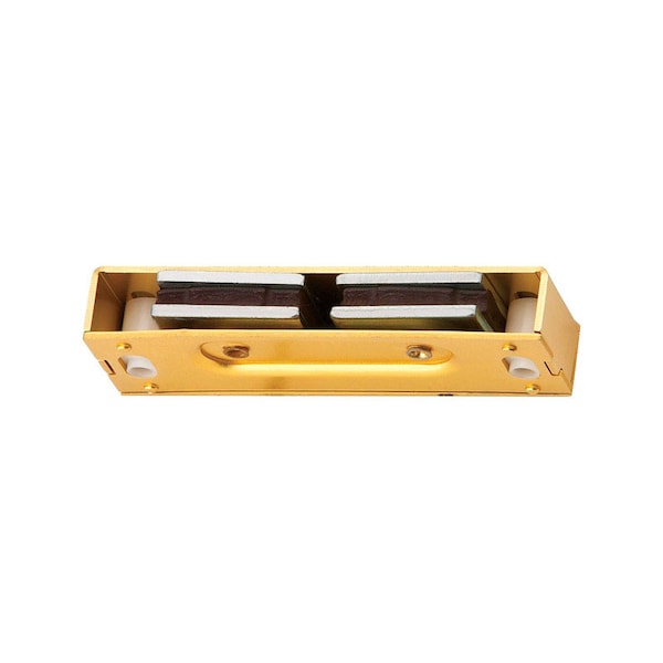 Ives Mighty-Mite 1 in. H X 3-1/8 in. W X 9/16 in. D Polished Brass Aluminum Heavy Duty Magnetic Catc 326A3 - main